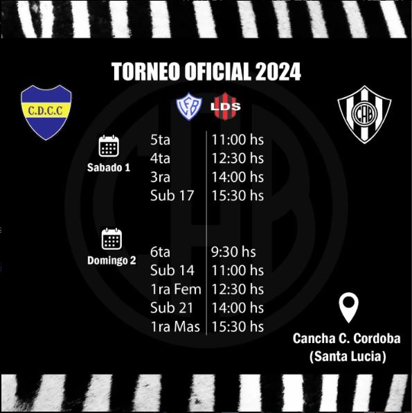 imagen de la primera fecha del torneo preparacion 2024 y sus horarios